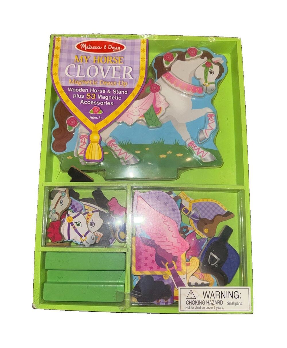 Melissa & Doug My Horse Clover Magnetic Dress-Up Wooden Set, 53 Pieces UNOPENED